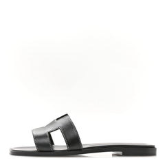 Box Calfskin Oran Sandals 36.5 Black
