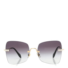 Metal Crystal Sunglasses SMU50W Black Gold