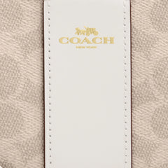 Coach Outlet Corner Zip Wristlet In Signature Canvas With Stripe