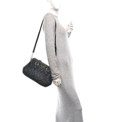 Nappa Matelasse Top Handle Black