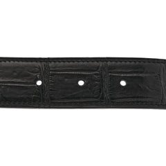 Matte Porosus Crocodile Monochrome 24mm Mini Constance H Belt 105 42 Black