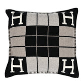 Wool Cashmere Avalon III Pillow PM Ecru Black