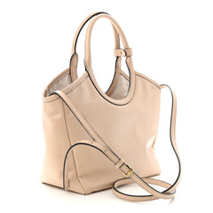 Soft Calf Softy Small Ivy Tote Bag Travertine Stone
