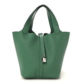 Taurillon Clemence Picotin Lock 22 MM Vert Jade