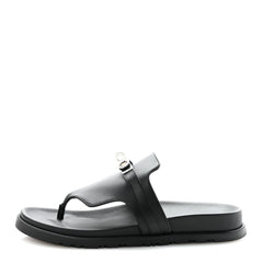 Calfskin Womens Empire Sandals 38 Black