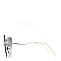 Acetate Glitter Cat Eye Sunglasses SMU58T Black