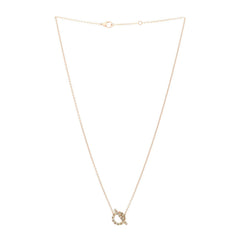 18K Rose Gold Green Sapphire Finesse Pendant Necklace