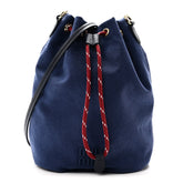 Canvas Gabardine Pouch Bucket Bag Indaco Amaranto