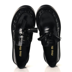 Spazzolato Tassel Loafers 36.5 Black