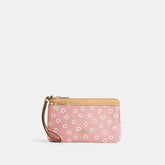 Coach Outlet Double Zip Wristlet With Floral Print