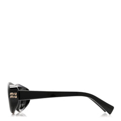 Acetate Oval Reverie Sunglasses SMU B09 Black