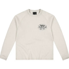 MEDM Angel Print Waffle Long Sleeve Tee