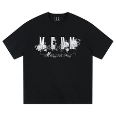 MEDM Beaded Rose Embroidery Logo Tee