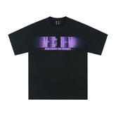 MEDM horizontal letter phantom ins contrasting short sleeved T-shirt men's print loose American pop brand hip-hop tee