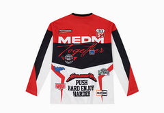 MEDM Biker Color Block Waffle Long Sleeve Jersey
