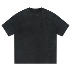 MEDM26SS basic four character logo washed short sleeved T-shirt for men and women, trendy brand American retro casual T-shirt