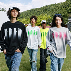 MEDM American fashion brand Phantom Logo long sleeved T-shirt for couples, autumn high street retro casual T-shirt