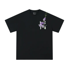 MEDM Vine Flower Embroidered Logo Tee