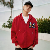 MEDM Fun Letter Colorful Large Mlogo Casual Hoodie with Velvet Sweatshirt Trendy Brand Men's and Women's Spring and Autumn Hoodie Coat