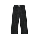 MEDM Simple Solid Color Imitation Linen Corduroy Casual Pants Trendy Brand Basic Versatile Loose Couple Straight Leg Pants