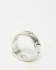 Gucci Sterling Silver "Blind For Love" Ring - Size 17 / US 8