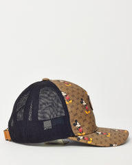 Gucci x Disney Mickey Mouse Brown GG Supreme Canvas Trucker Hat - L