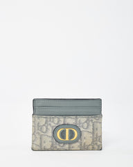 Dior Grey Monogram Dior Oblique Jacquard Canvas 30 Montaigne Freesia Card Holder