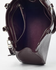 Louis Vuitton Purple Prune Shiny Epi Leather Brea MM Tote with Strap