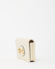 Gucci White Boarded Plutone Calfskin Leather Horsebit 1955 WOC Crossbody Bag