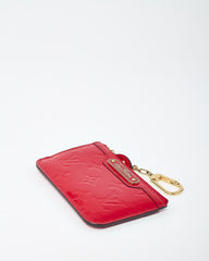 Louis Vuitton Red Monogram Vernis Pochette Cles / Key Pouch