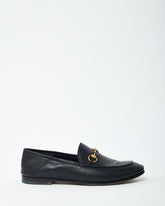 Gucci Black Leather Gold Horsebit Loafers - 37