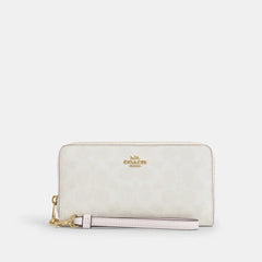 Coach Outlet Long Zip Around Wallet In Signature Canvas