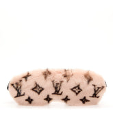 Monogram Mink Fur Sleep Mask Light Pink