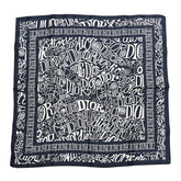 X SHAWN STUSSY Silk Printed Square Scarf Blue White