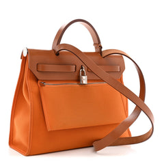 Vache Hunter Toile Herbag Zip 31 PM Orange Fauve