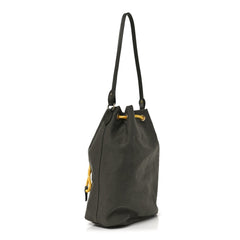 Canvas Gabardine Bucket Bag Oliva Giallo