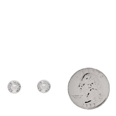 18K White Gold Clous Ear Studs Earrings