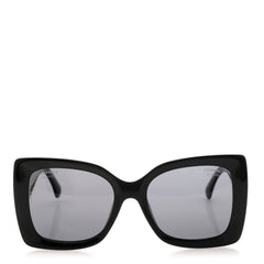 Acetate CC Polarized Square Sunglasses 5555 Black