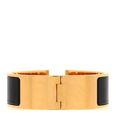 Enamel Wide Clic Clac H Bracelet PM Black