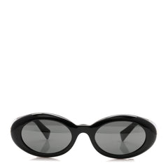 Acetate Oval Reverie Sunglasses SMU B09 Black