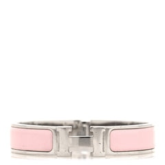Enamel Narrow Clic Clac H Bracelet PM Rose Nymph