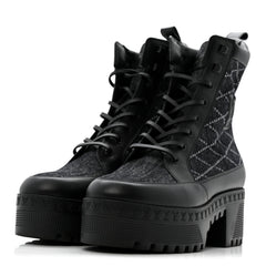 Denim Malletage Laureate Platform Desert Boots 39 Dark Blue