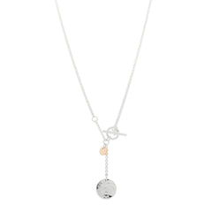 Sterling Silver 18K Rose Gold PM Ex-Libris Pendant Necklace