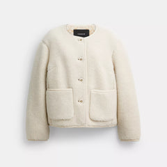 Coach Outlet Short Sherpa Cardi Jacket