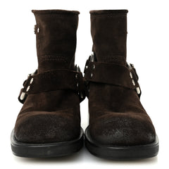 Suede Harness Engineer Boots 38.5 Brown