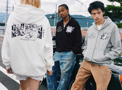 MEDM 3D Embroidered Angel Dove Zip Up Hoodie
