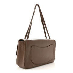 Grained Calfskin Small Souplissimo Maxi Flap Light Brown