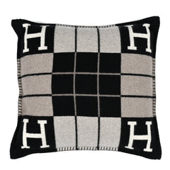 Wool Cashmere Avalon III Pillow PM Ecru Black