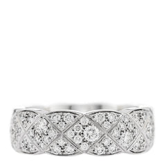 18K White Gold Diamond Small Coco Crush Full Paved Ring 54 7