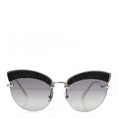 Acetate Glitter Cat Eye Sunglasses SMU58T Black